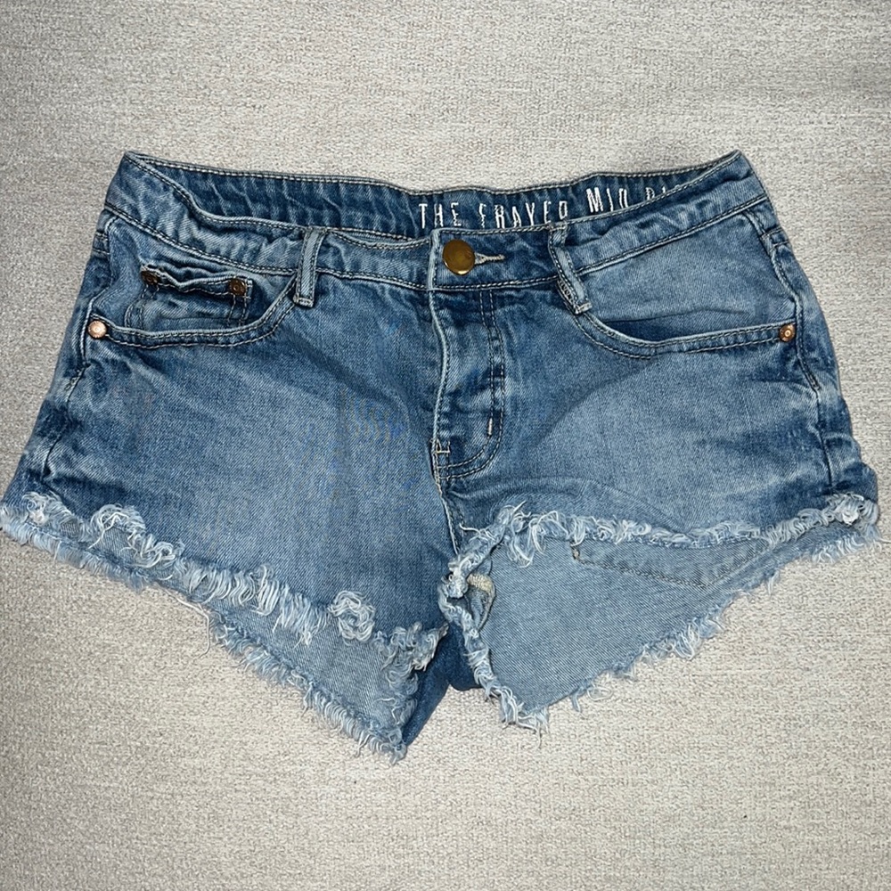 Mid Rise Jean Shorts